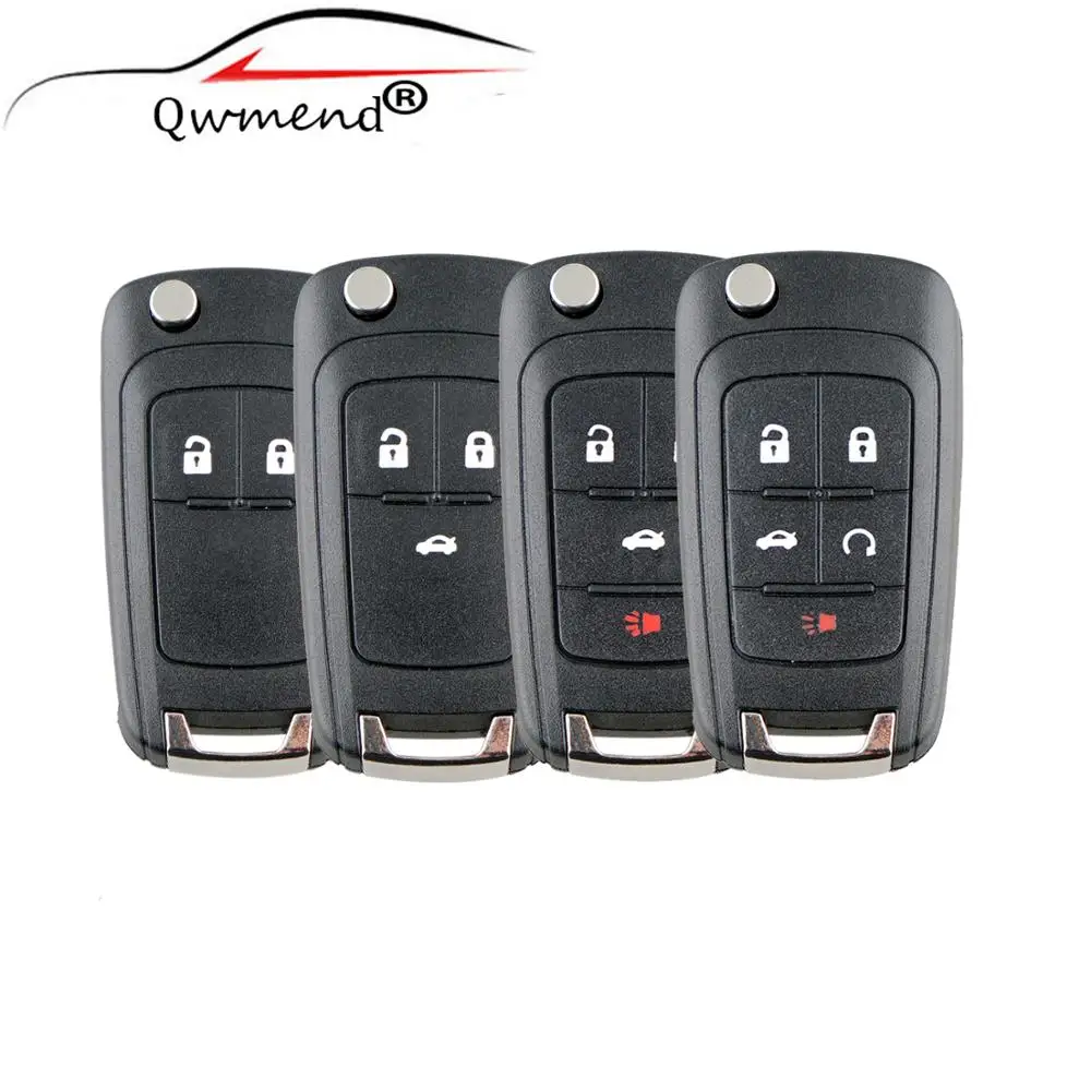 Чехол для ключей с откидной крышкой и 2/3/4/5 кнопками HU100 Chevrolet Camaro Cruze 2010 2013 чехол