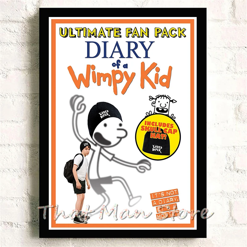 Дневник Wimpy, Детские плакаты, белые картонные принты, наклейки на стену, украшение дома, современный стиль, домашний художественный бренд