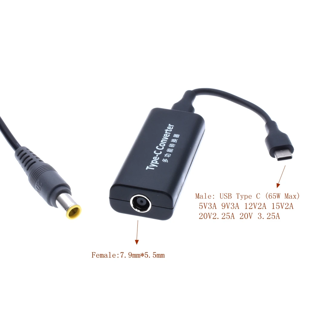 65 Вт USB Type C адаптер для зарядного устройства конвертер постоянного тока разъем