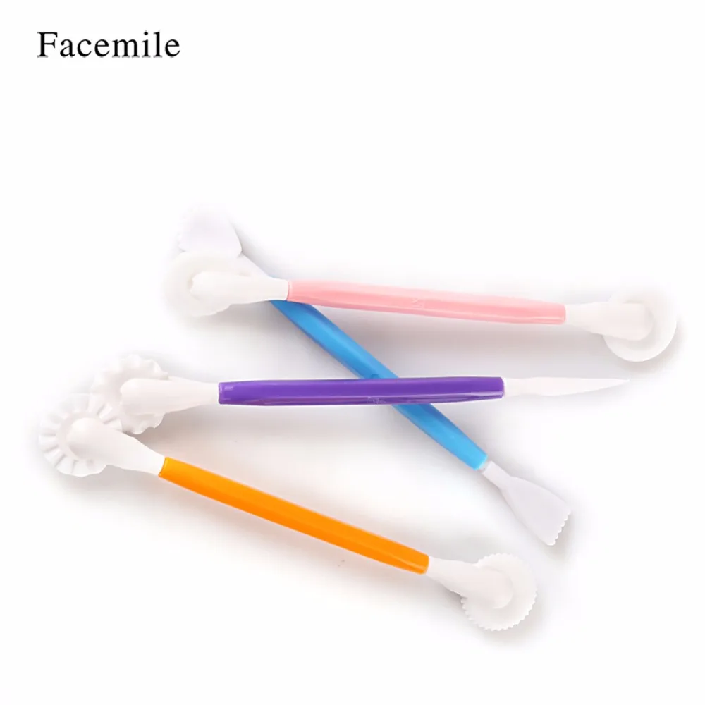 Facemile 4PCS Fondant Cake Pen Decor Set 8 Patterns Flower Sugarcraft Modelling Tool Engraving Cutting Pens | Дом и сад