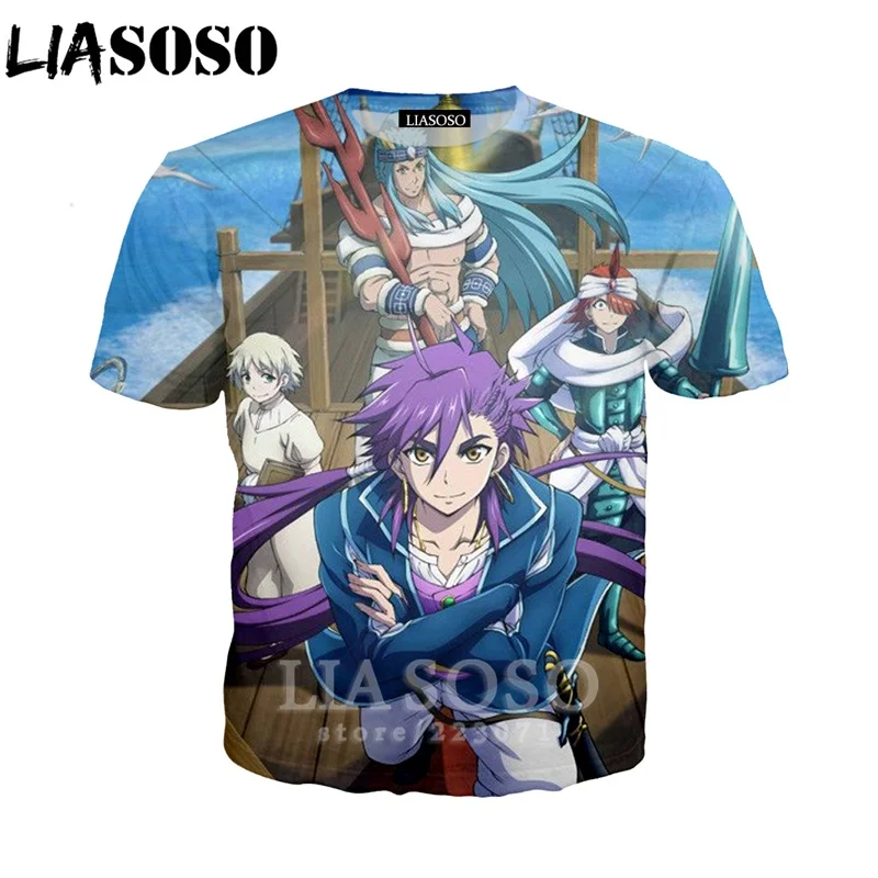 LIASOSO Летний Новый Мужской Женский свитшот 3D принт аниме-МАГИ Лабиринт волшебной