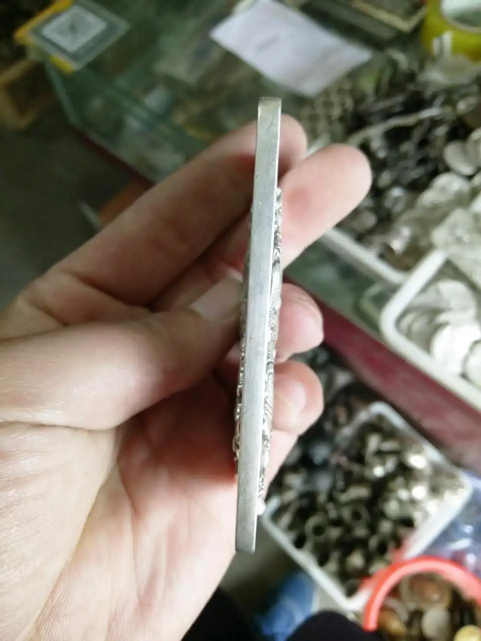 

China Tibet silver brand day blessing double carving
