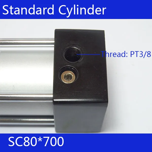 SC80*700 Free shipping Standard air cylinders valve 80mm bore 700mm stroke SC80-700 single rod double acting pneumatic cylinder |