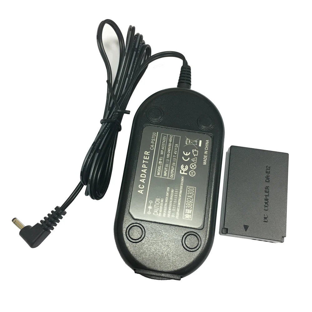 ACK-E12 Power Adapter charger CA-PS700+DR-E12 DC Coupler LP-E12 dummy battery for Canon EOS-M EOS-M2 EOS-M10 EOS M M2 M10 Camera |