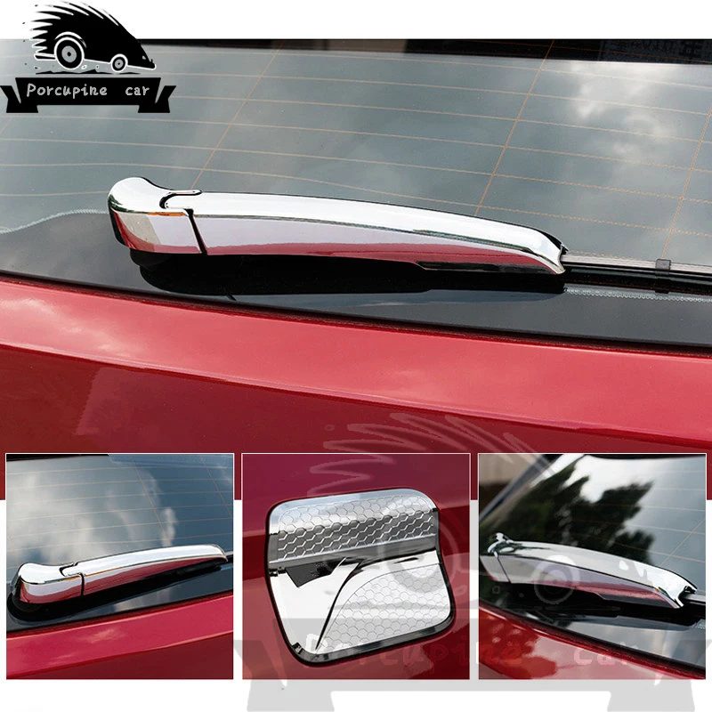 

ABS Chrome Fuel Tank Cover Fuel + Rear wiper trim Exterior Car-styling For BMW new X1 2016-