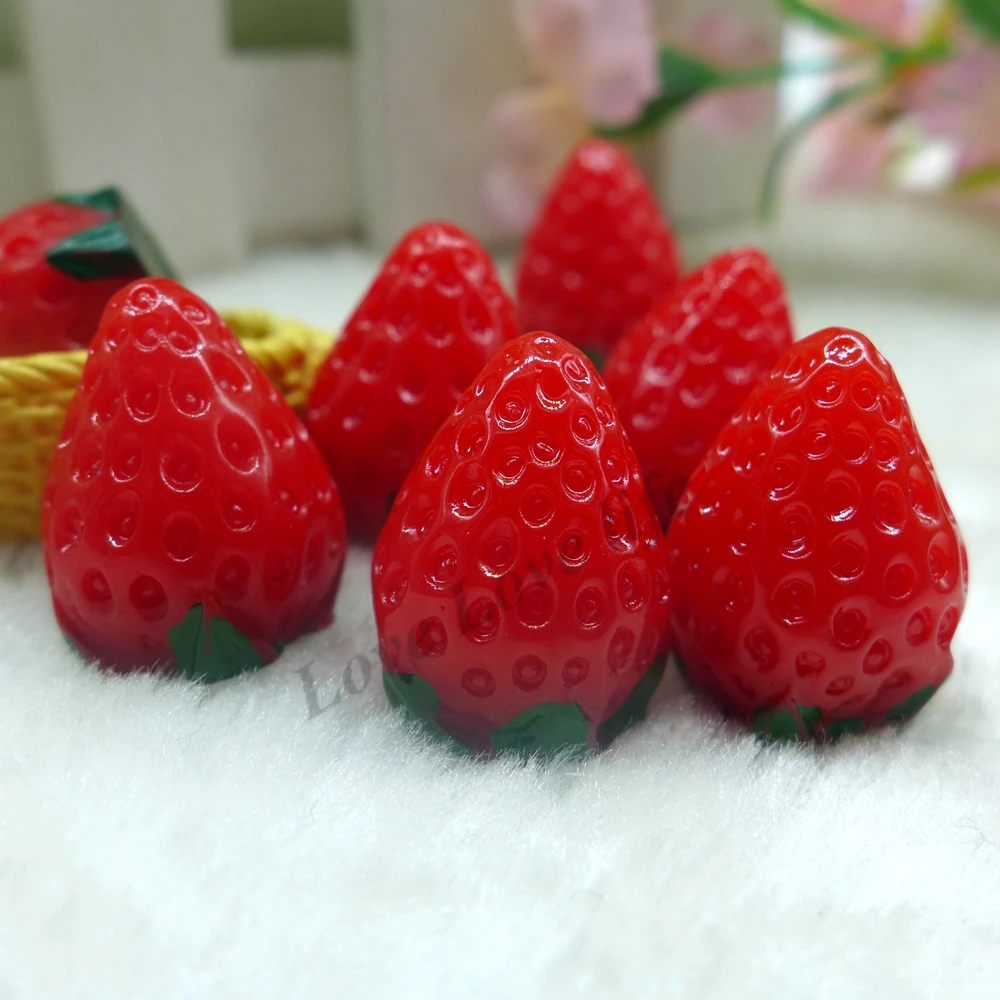 Kawaii Strawberry Flatbacks Resin Cabochon Craft For DIY mobile phone case Hair Clip Decoration Scrapbooking Embellishment |