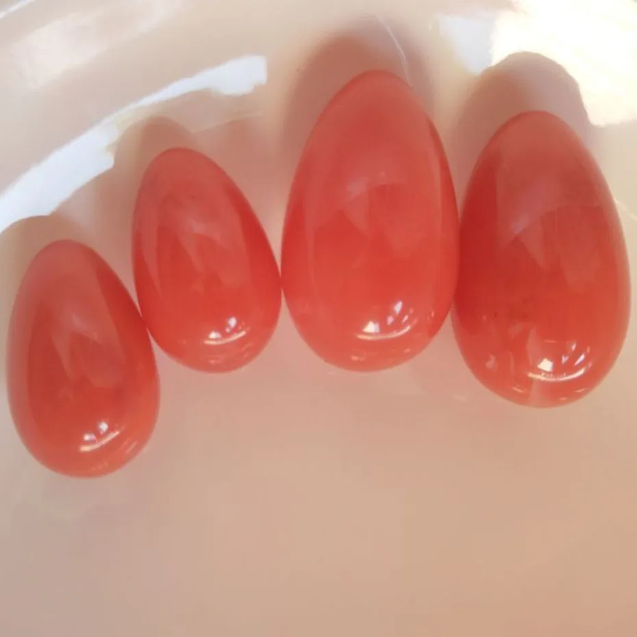 3 шт. Женский гигиенический камень Yoni Egg Rose Quartz для укрепления мышц тазового дна и