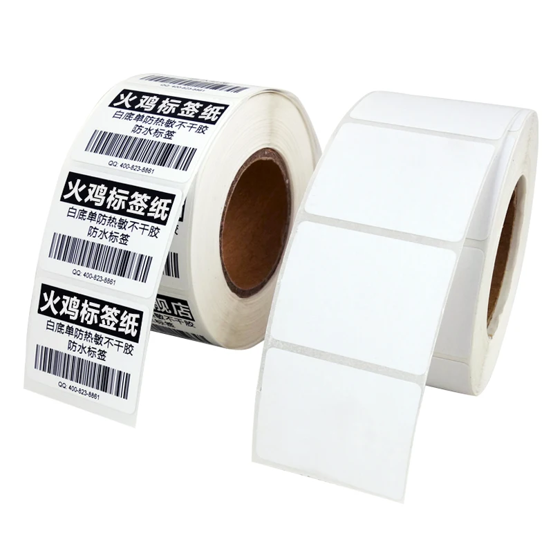 Рулон белых или цветных наклеек рулон пустых непосредственных термических