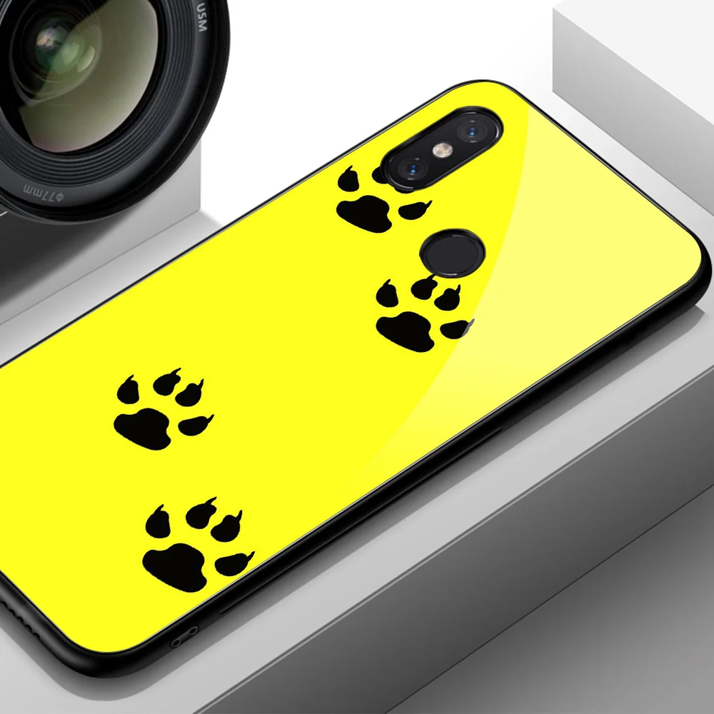 FinderCase для крышка xiaomi mi x 2 следы лап Жесткий задней панели из закаленного Стекло