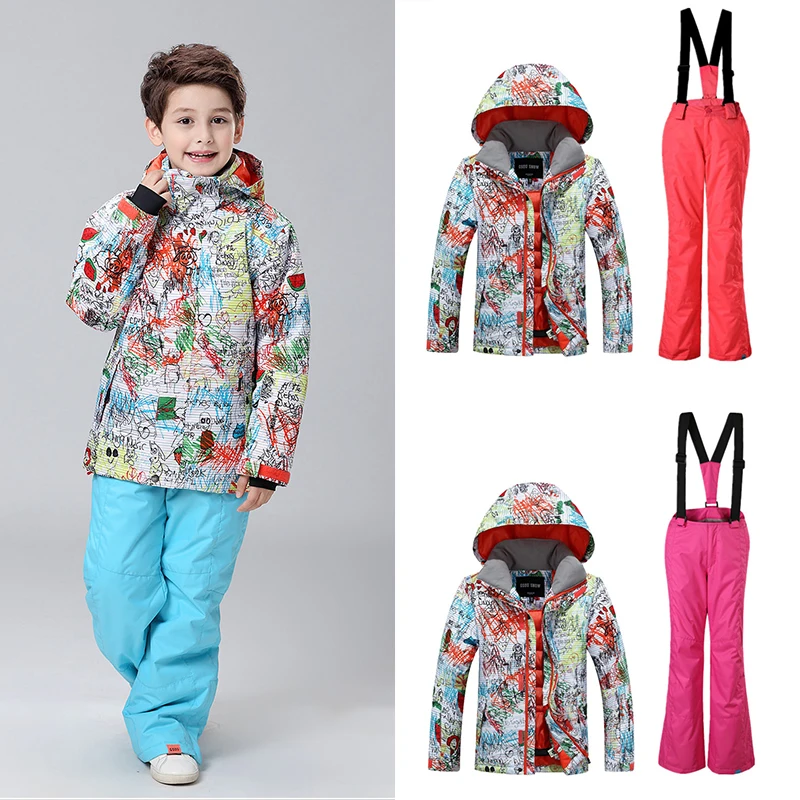 Gsou Snow Минус 30 Градусов Дети Верхняя Одежда Теплое Пальто Спортивный Лыжный