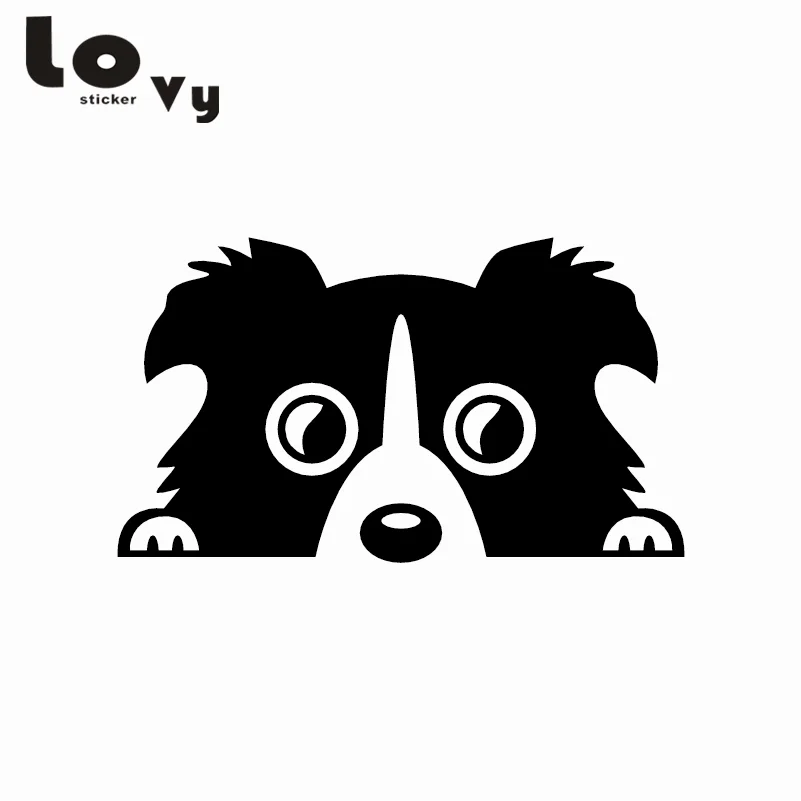 Граница колли собака автомобиль мультяшная наклейка животное виниловая