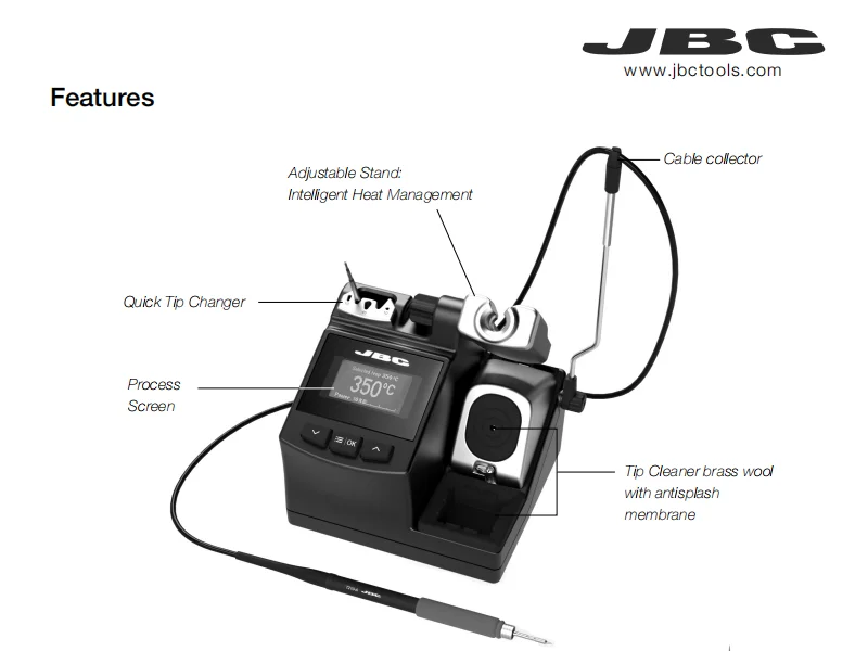 Высокое качество JBC CD-2SHE CD-2SHQE с T210-A Ручка точность паяльная станция