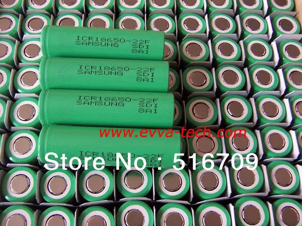 100pcs/lot 18650 Lithium ion 3.7V 2200mAh battery cell for Samsung SDI ICR18650-22FU | Электроника