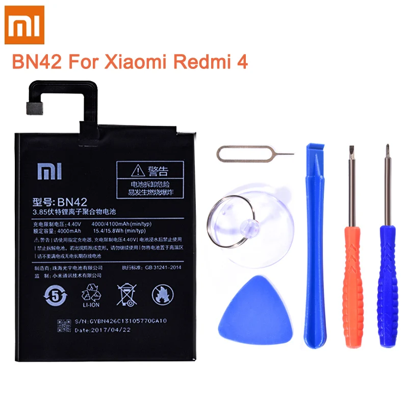 BN40 BN42 BM35 BM36 BM47 для Xiaomi Redmi 4 Pro 3 3S 4X mi 4C mi 4C 5S mi 5S Батарея Замена батарей для мобильных телефонов инструменты