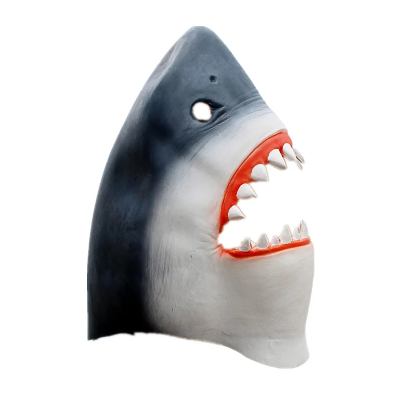 Большая белая акула челюсти Sharpedo маска чёртов Хэллоуин латекс полные маски ужас