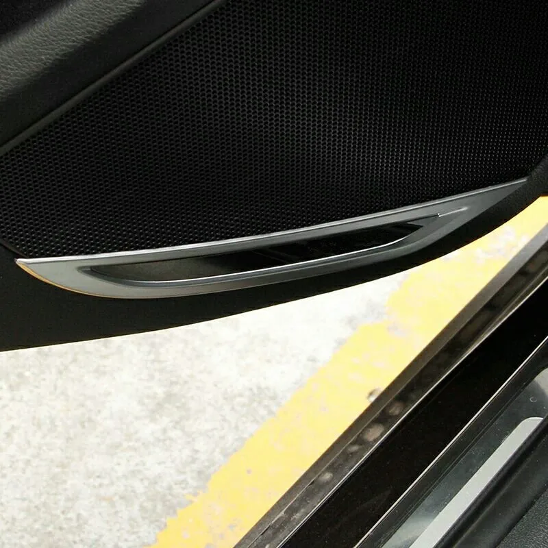 For Audi A4 B9 2016-17 Inner Door Speaker Frame Cover Trim 4pcs With LOGO Car-styling | Автомобили и мотоциклы