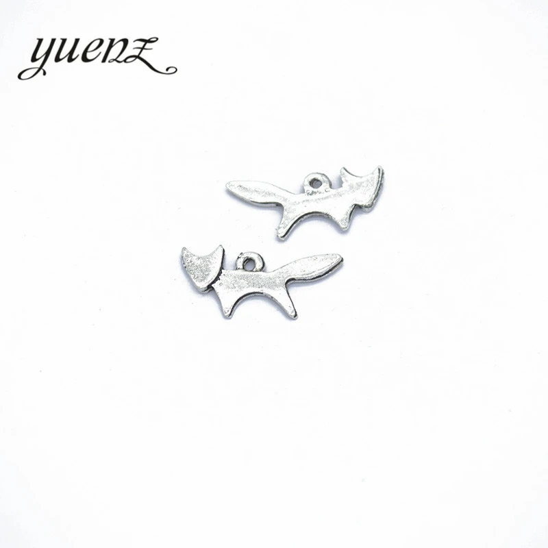YuenZ 20 шт Samll Fox Charms тибетская Серебряная бронзовая подвеска античное очарование