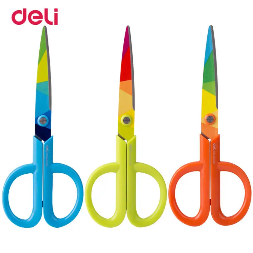 Deli Fashion 1 шт. в партии ножницы из нержавеющей стали с принтом красивые цвета размер