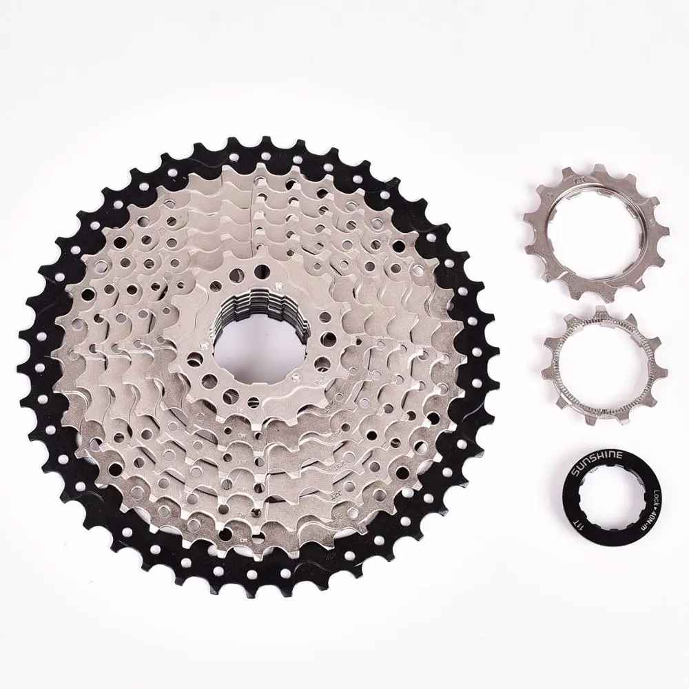 SUNSHINE MTB горный велосипед 9S кассета свободного хода 9 скоростей маховик шатун со звездами для велосипеда части с резьбой 11-32T36T40T42T50T