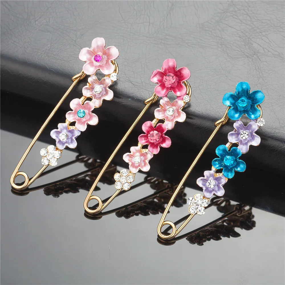 HOCOLE 2018 New Large Vintage Female Pins and Brooches for Women Collar Lapel Flower Rhinestone Brooch Pin Jewelry | Украшения и