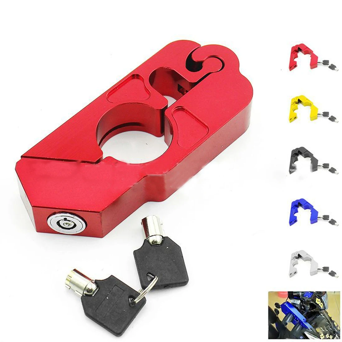 Замок на руль мотоцикла для Honda Kawasaki Yamaha Piaggio|lock scooter|security locklock for scooter |