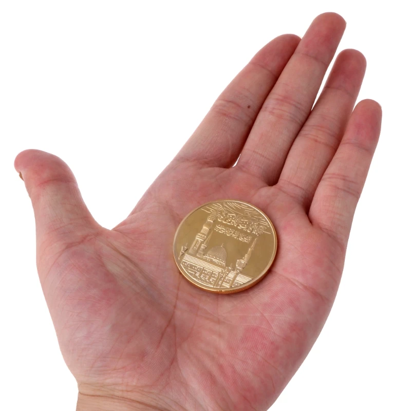 

OOTDTY Top Quality Gold Plated Saudi Arabia Commemorative Challenge Coin Collection Token Souvenir