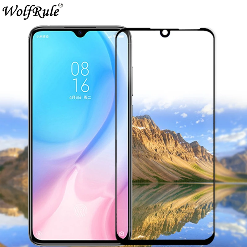 2 piezas de vidrio templado para Xiaomi Mi A3 Lite vidrio completo pegamento 9H Protector de pantalla para Xiaomi A3 Lite tel&eacute;fono vidrio Mi A3 Lite-0