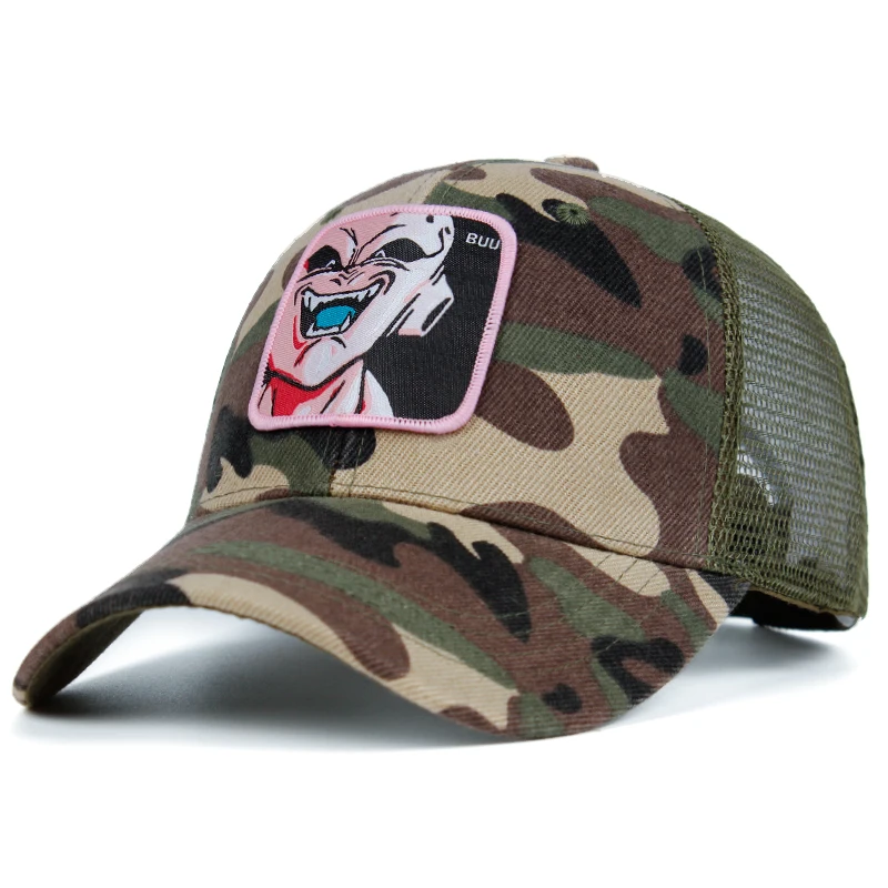 Majin Buu сетчатая Кепка Dragon Ball Snapback хлопковая бейсбольная кепка для мужчин и женщин хип-хоп кепка для дальнобойщика, летняя кепка, Прямая поставка