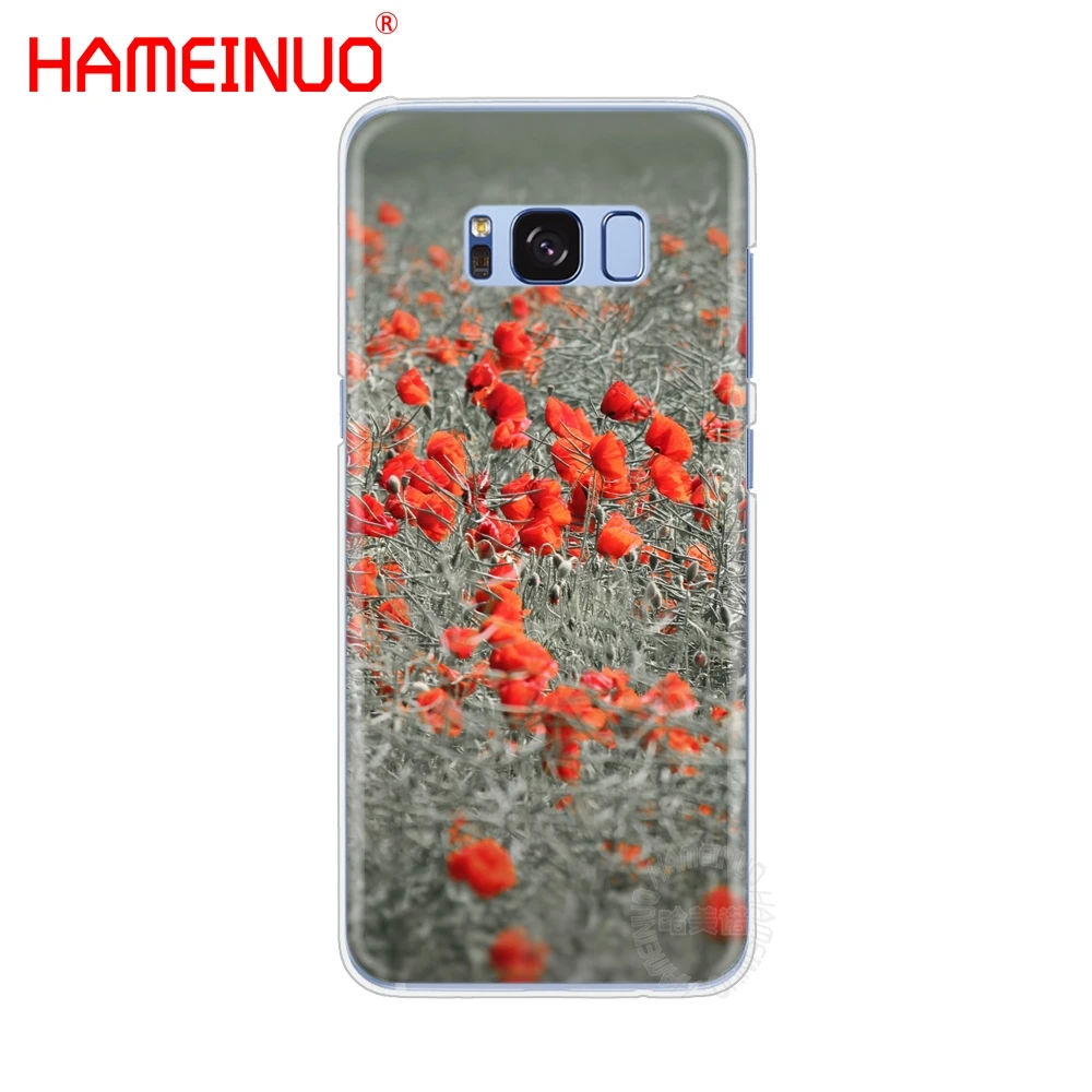 HAMEINUO красных Маков Цветочный узор Чехол для мобильного телефона Samsung Galaxy S9 S7 edge PLUS