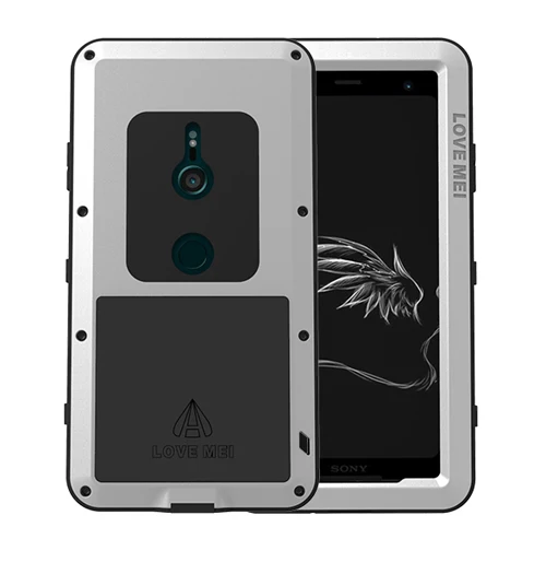 silver XZ3 LOVE MEI Защитный металлический противоударный чехол для sony Xperia XZ3 алюминиевый водонепроницаемый чехол для sony XZ3 Xperia XZ 3 чехол для телефона - Цвет: silver