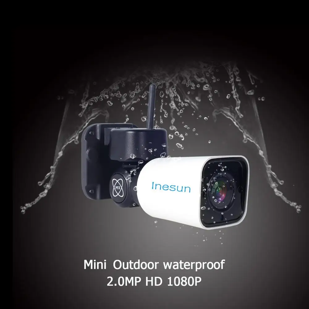 Inesun наружная WiFi камера безопасности PTZ IP HD 1080P 2MP поддержка двухстороннее аудио