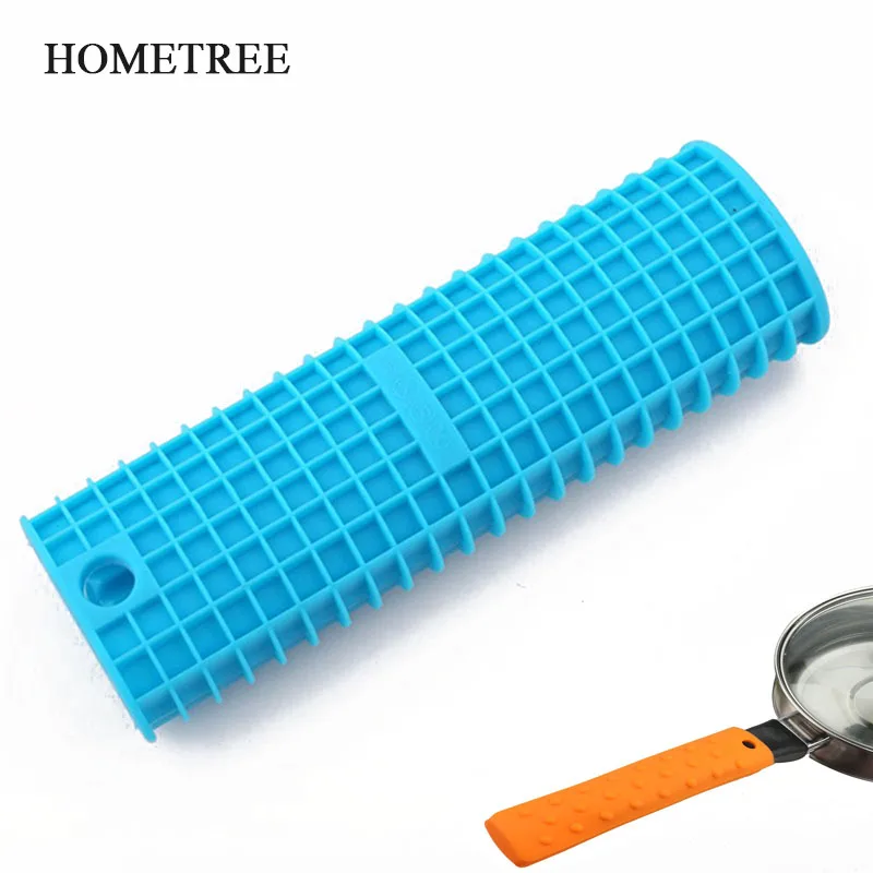 

HOMETREE Silicone Pot Pan Anti-skid Handle Holder Insulation Hot Sleeve Cover Grip Gloves Genie Kitchen Pan Handle 5 Color H837