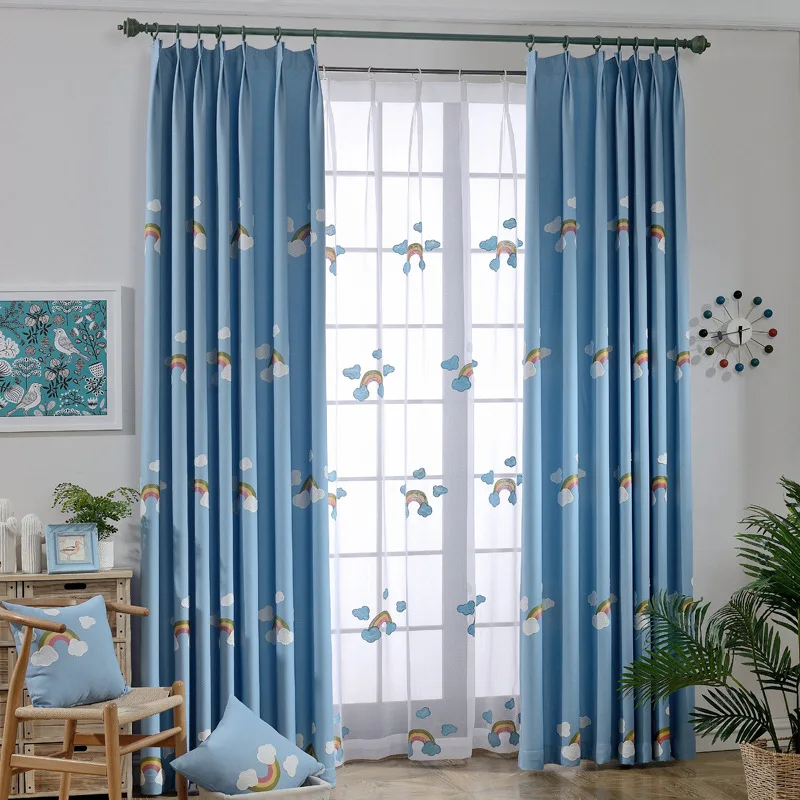 Idyllic мультфильм небольшой свежий Радуга затенение шторы для гостиной столовой