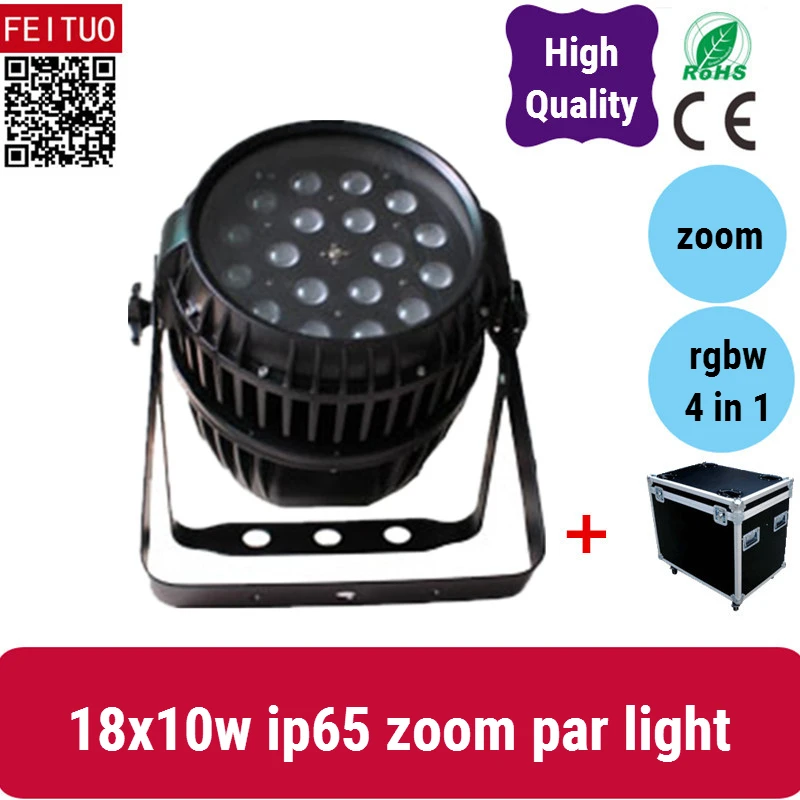 Водонепроницаемая вечерние ничная лампа 18x10 Вт rgbw led par zoom IP65|Эффект освещения