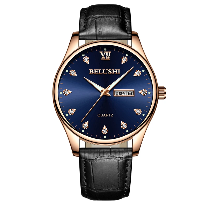 G-535BGGP Mens Watches Top Brand Luxury Casual Watch New Fashion Waterproof Business Quartz Watches For Mens Wristwatch Clock Full Steel - Цвет: G-535BGGP