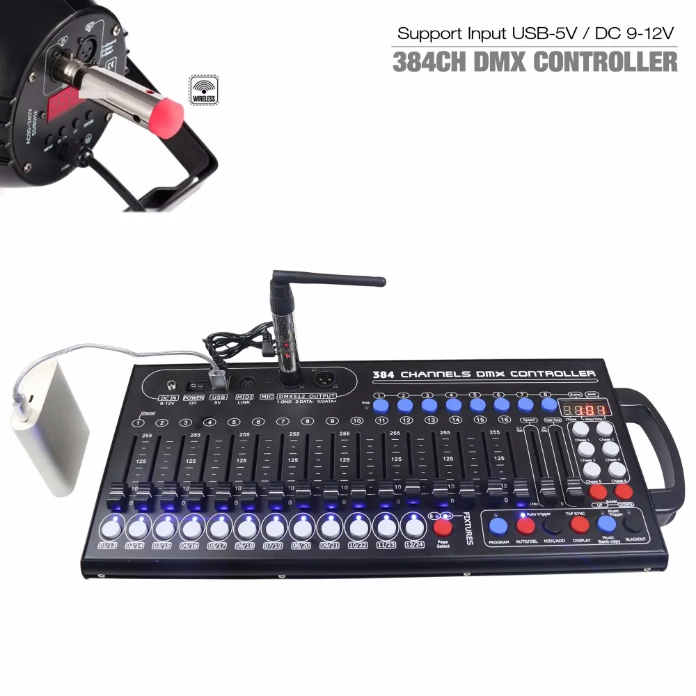 Мини Консоль DMX512 для сценического освещения 384 каналов|Эффект сцены| |