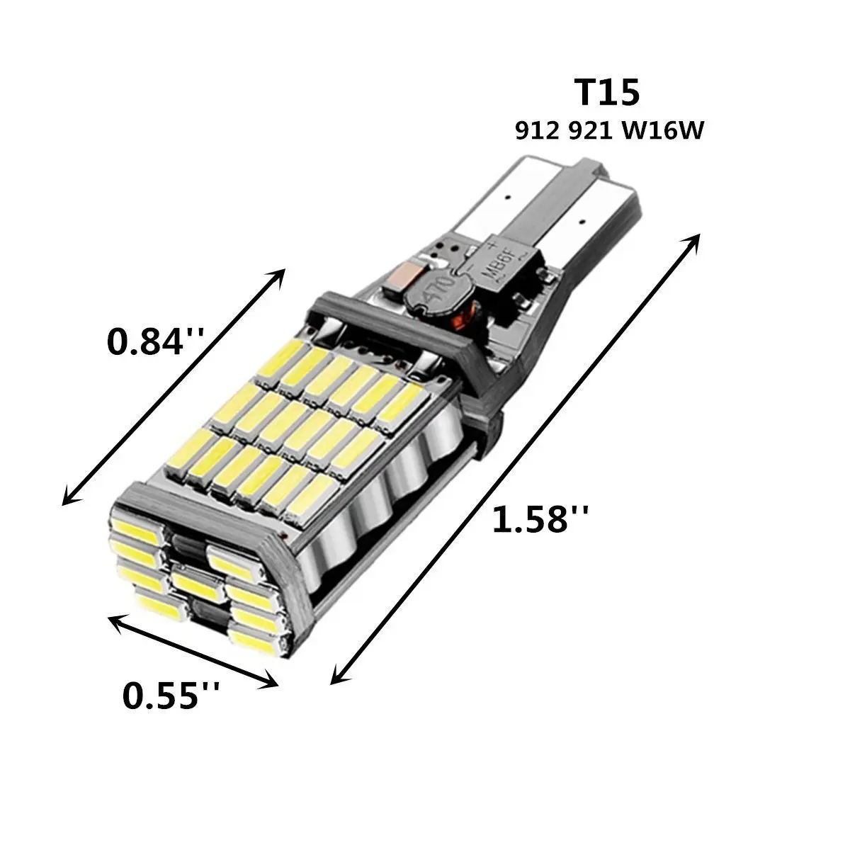W16W T15 T10 4014 45SMD светодиодный автомобильный купольный светильник лампа для чтения