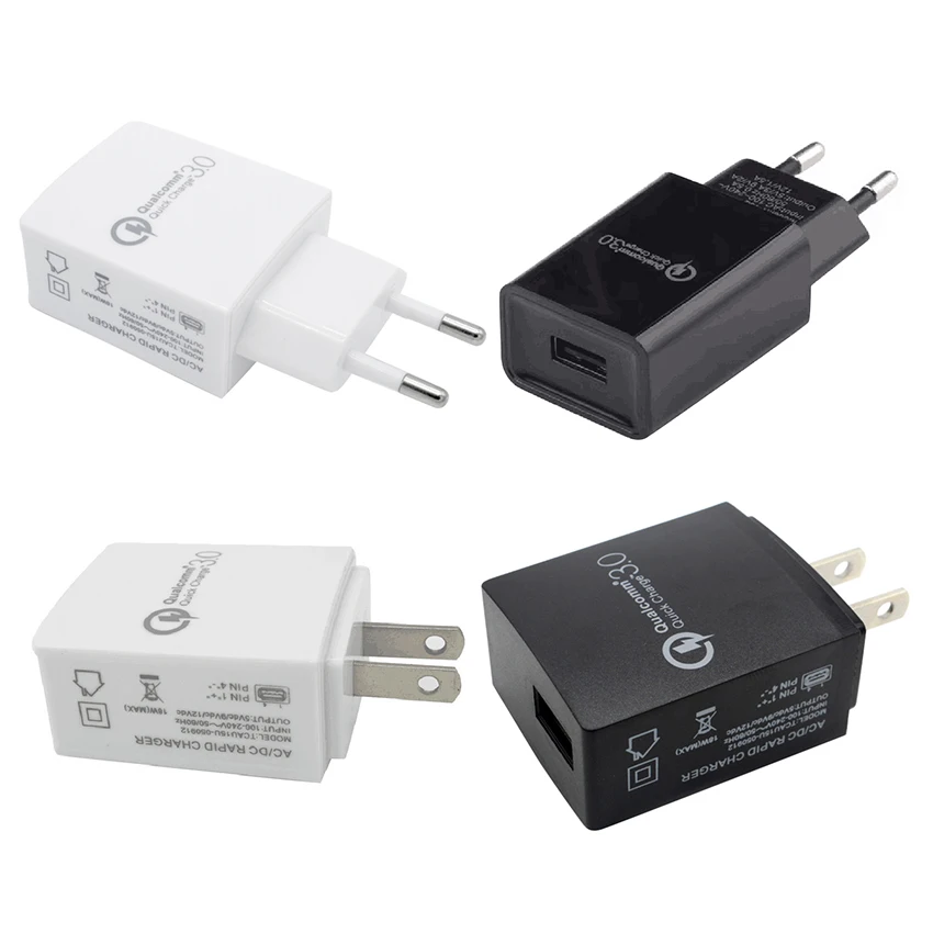 USB зарядное устройство EU/US быстрая зарядка QC 3 0 портативный универсальный