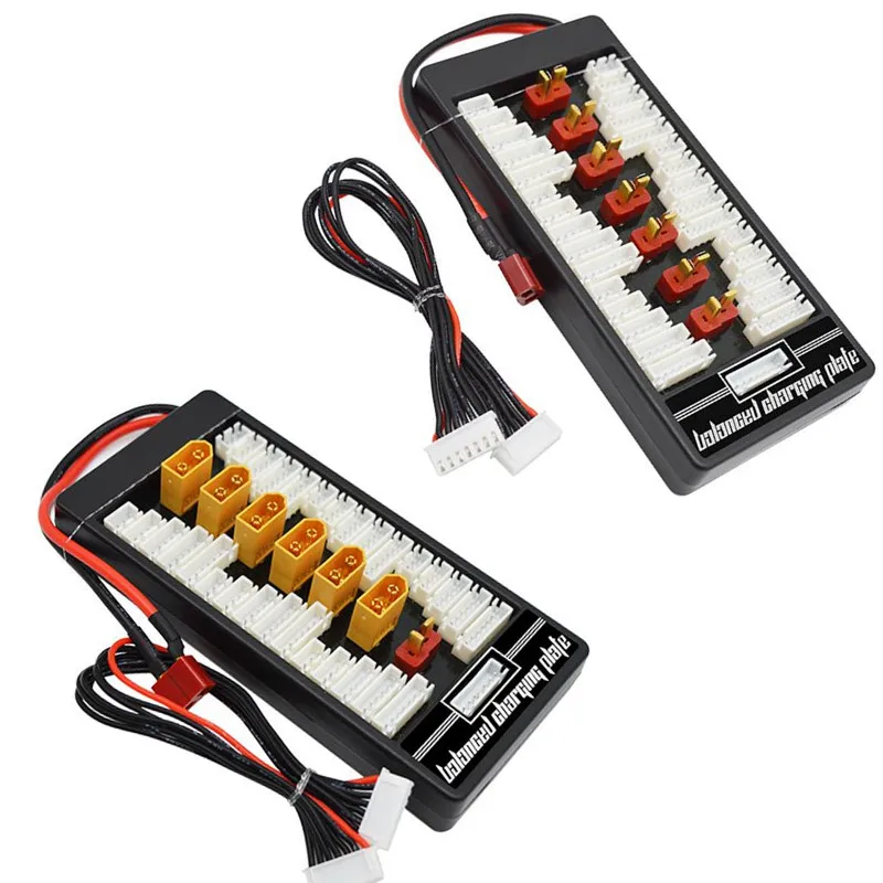 

Lipo Battery Parallel Balanced Charging Board T Plug XT60 Plug RC Lithium battery Charger Plate 40% off