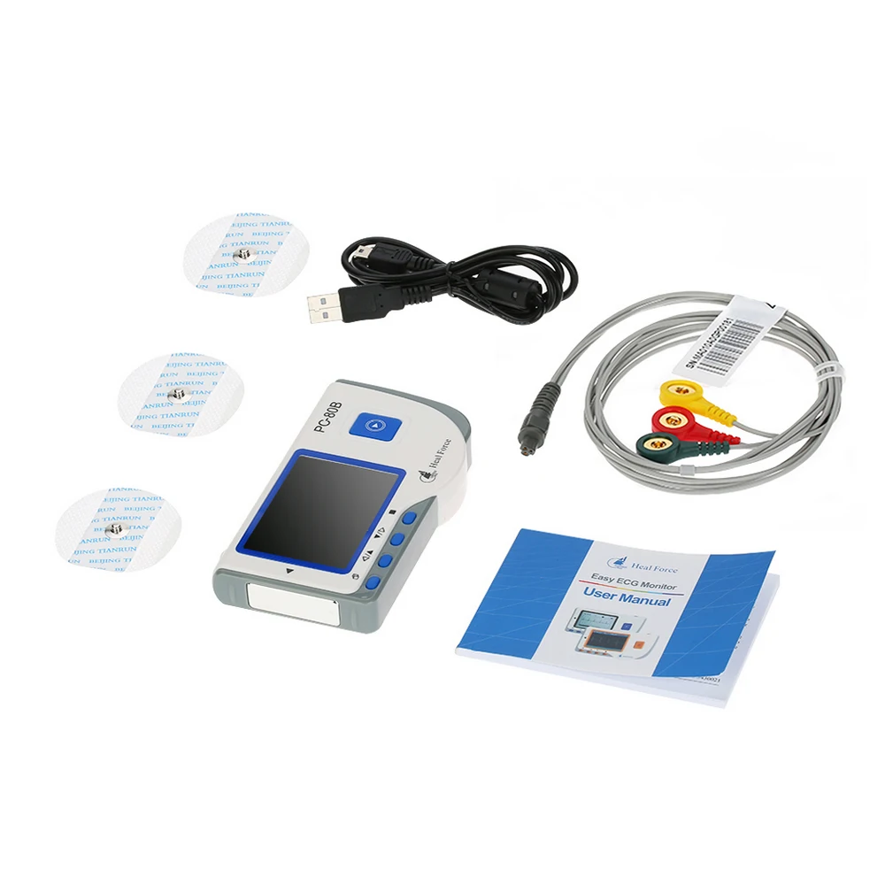 Heal Force PC-80B портативный бытовой ЭКГ монитор цветной экран CE& FDA УТВЕРЖДЕН