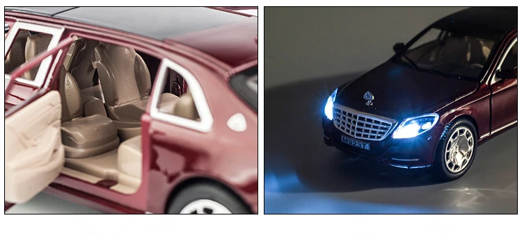 KIDAMI 1:24 Maybach, сплав, модель для симуляции, игрушки для детей, звук и светильник, игрушка, автомобиль, подарки, hotwheels