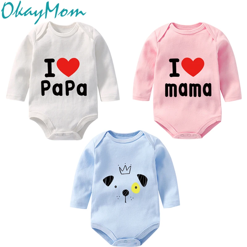Хлопковый комбинезон для новорожденных OkayMom Детский младенцев одежда маленьких
