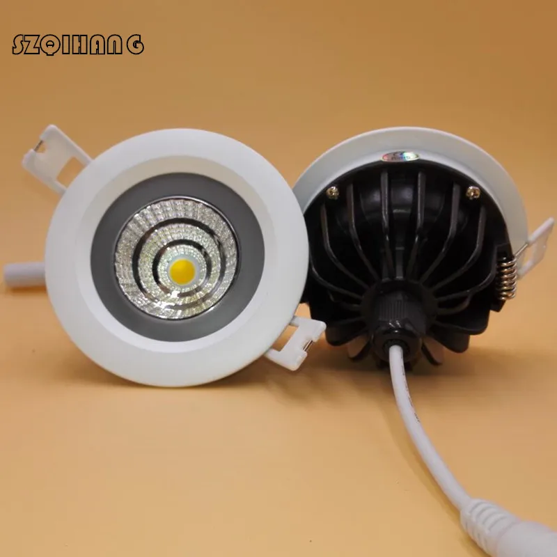 IP65 Waterproof COB LED Downlight  12W 15W Warm Cold White Waterproof Recessed Ceiling Spot Light For Bathroom 4pcs/lot