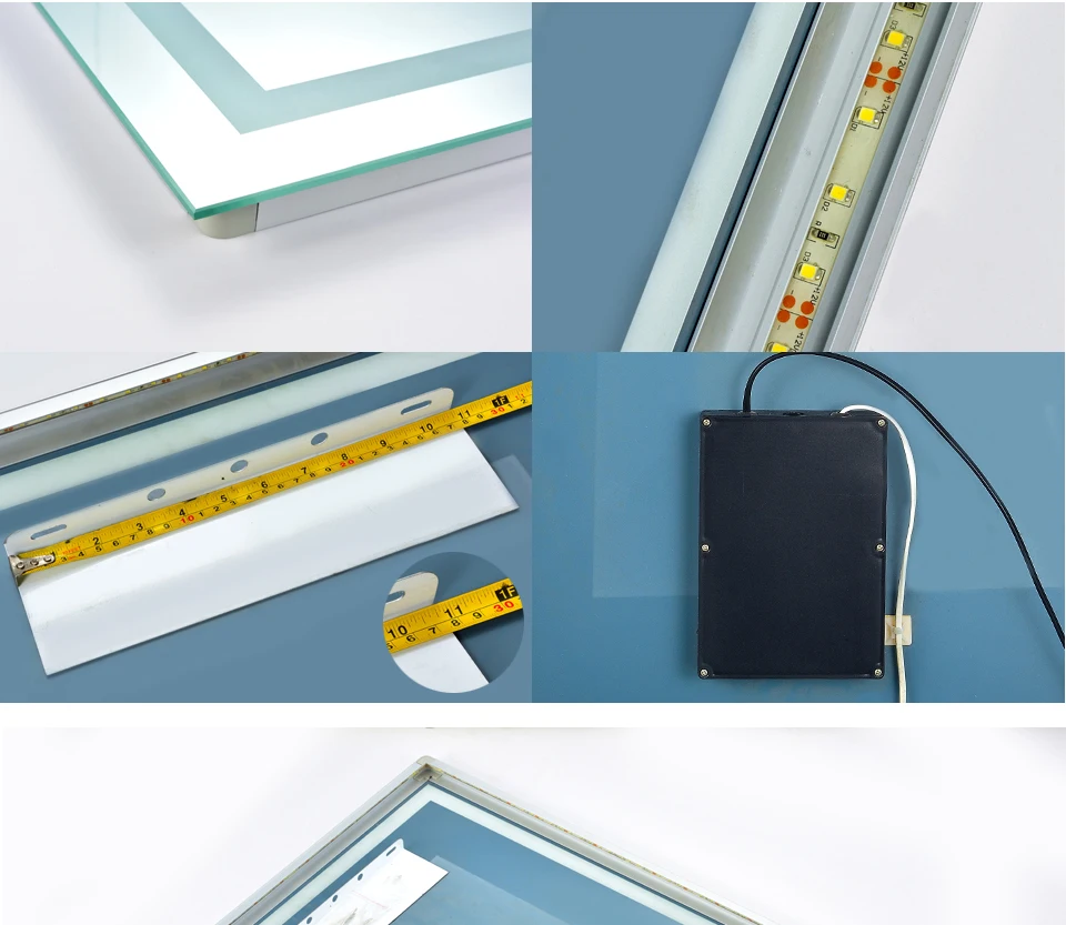 Gappo зеркала для ванной Led косметическое зеркало настенный светильник s ванная комната зеркала для макияжа прямоугольный сенсорный переключатель Регулируемый Светильник