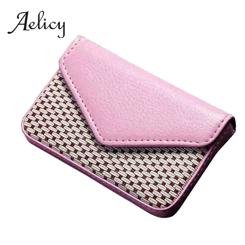 Aelicy для мужчин и женщин из искусственной кожи мини карточный кошелек