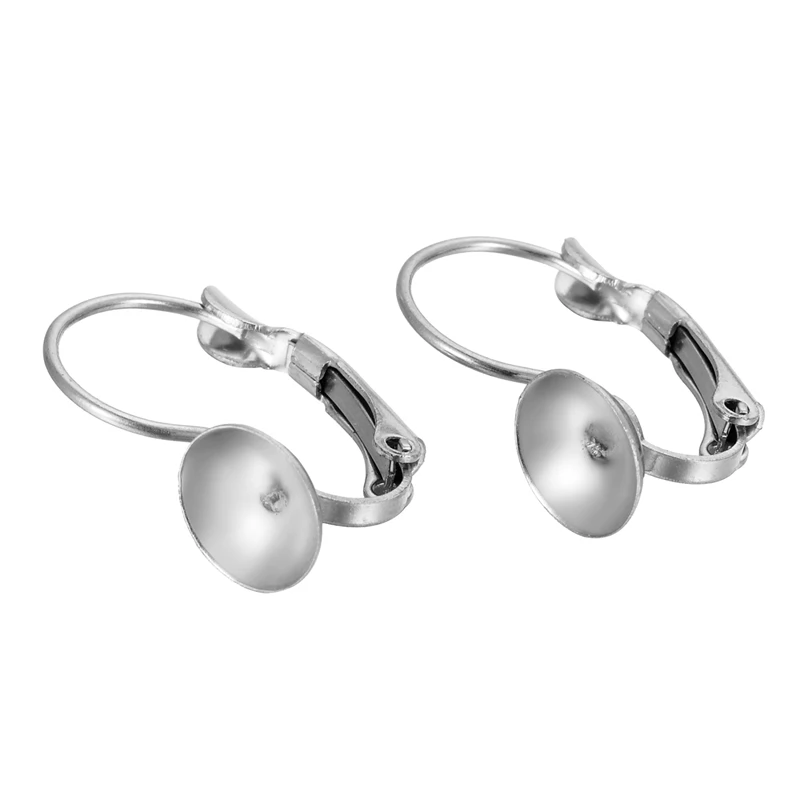 10Pcs 19x13mm Stainless Steel Earring Clips Women's Findings 2019 Trendy Ear DIY Jewelry Making Accessories Earrings Clip Gift |