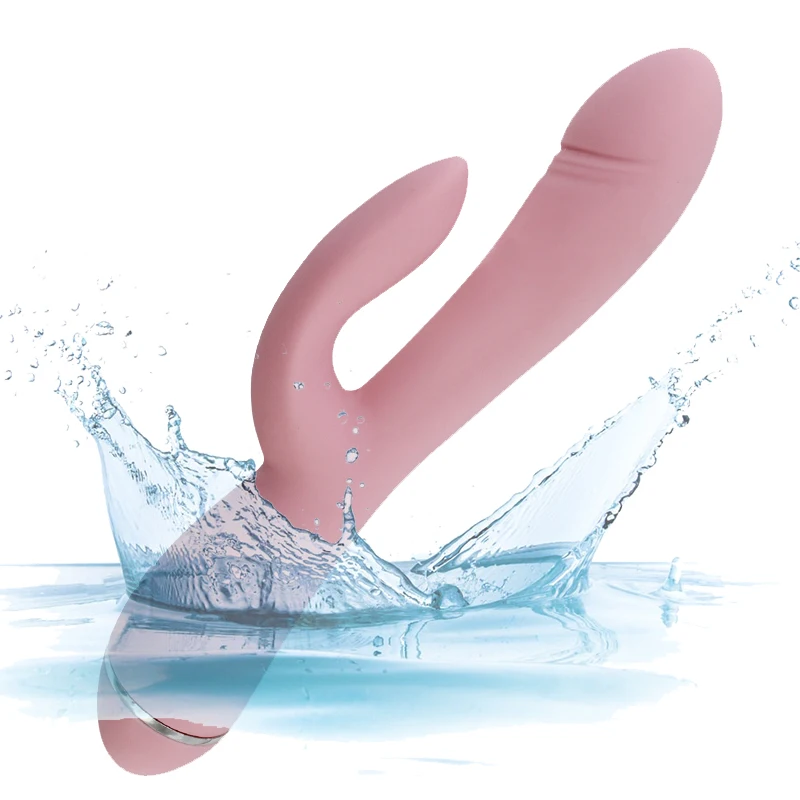 Силиконовый G Spot фаллоимитатор Отопление кролик вибратор для женщин двойной