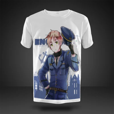 Hetalia Axis флейта Япония Северная Италия рубашка Симпатичные футболки аниме одежда