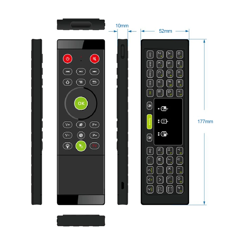 TK60 2 4G беспроводная мышь с клавиатурой Touchpad Voice 21 IR Learning для Android Smart TV Box PC PK MX3 T6 H18