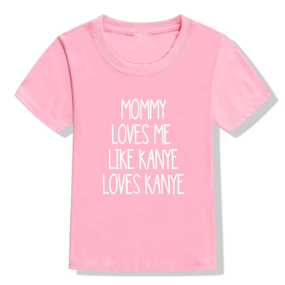 Mommy Loves Me/стильные футболки; летняя Милая Детская футболка с короткими рукавами; модные крутые топы для детей; футболки для малышей; футболка с рисунком - Цвет: 47C2-KSTPK-
